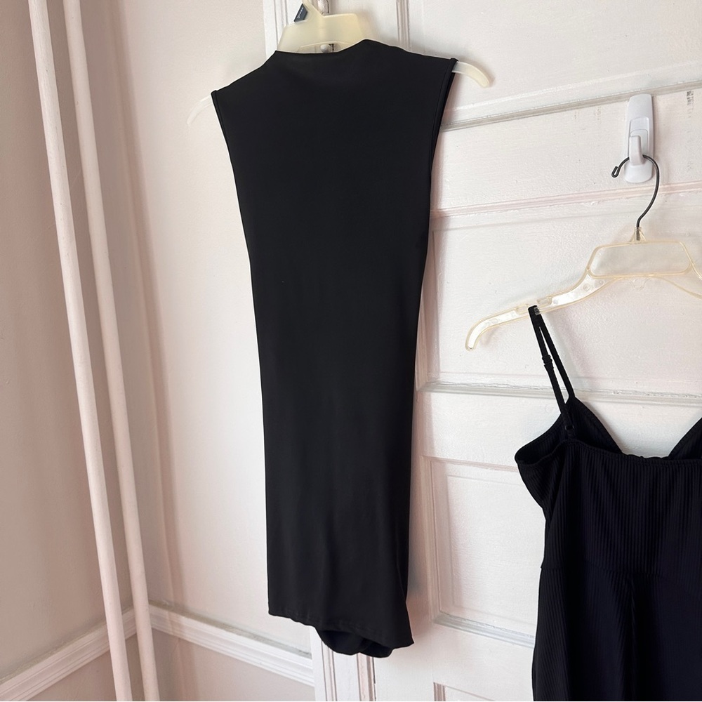 3/$20💥 Black Cutout Sheer Mini Dress & Romper 2 Piece Festival Club Wear Bundle - Picture 7 of 13